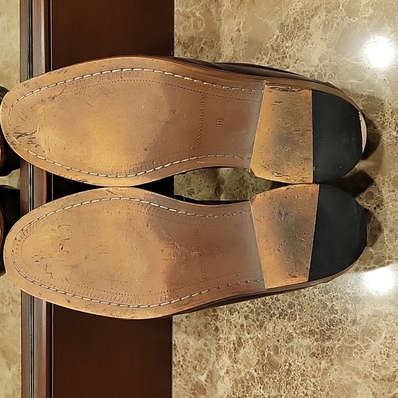 MEN\'S BANANA REPUBLIC BROWN LEATHER SHOES LOAFERS SIZE 10 main image 5